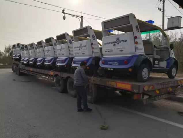 冲出国门|跃迪警用电动巡逻车发往南美洲