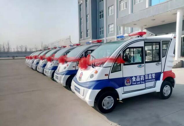 跃迪电动巡逻车批量发往湖北助力当地食药巡查执法