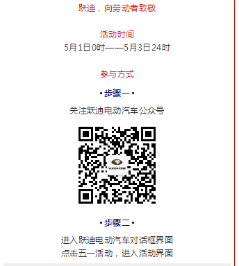 跃迪五一红包大派送，同志们，上啊！