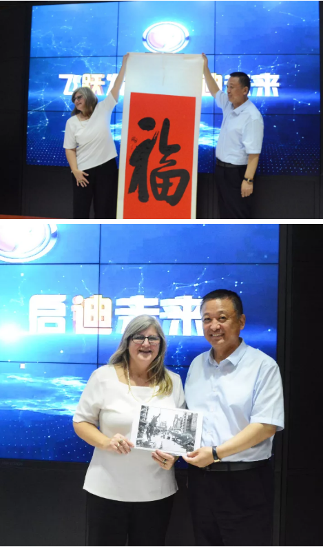 乌拉圭总统府国际合作署执行署长Andrea Vignolo一行莅临跃迪集团参观考察